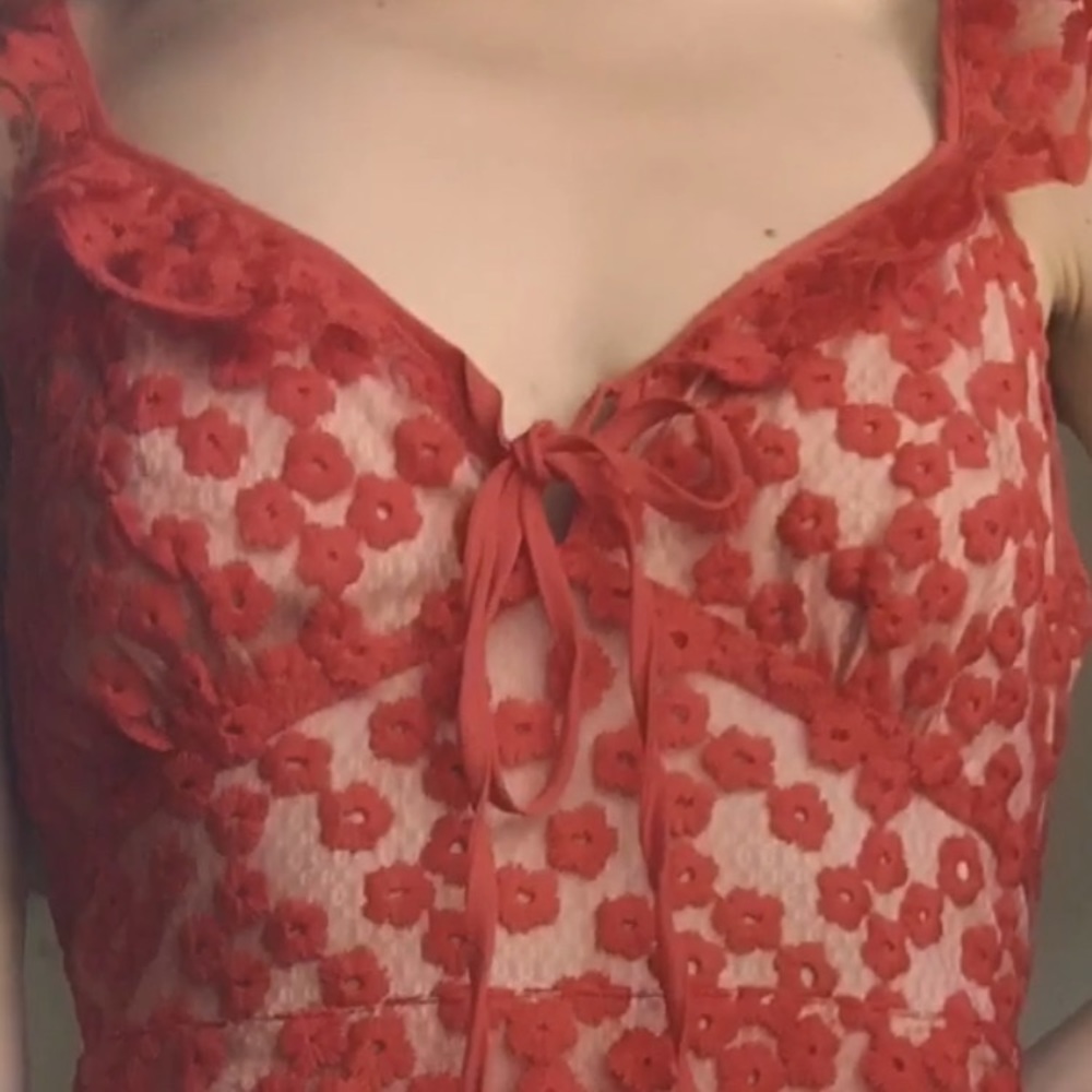 Lulus Red Floral Valentine’s Day Dress ❤️